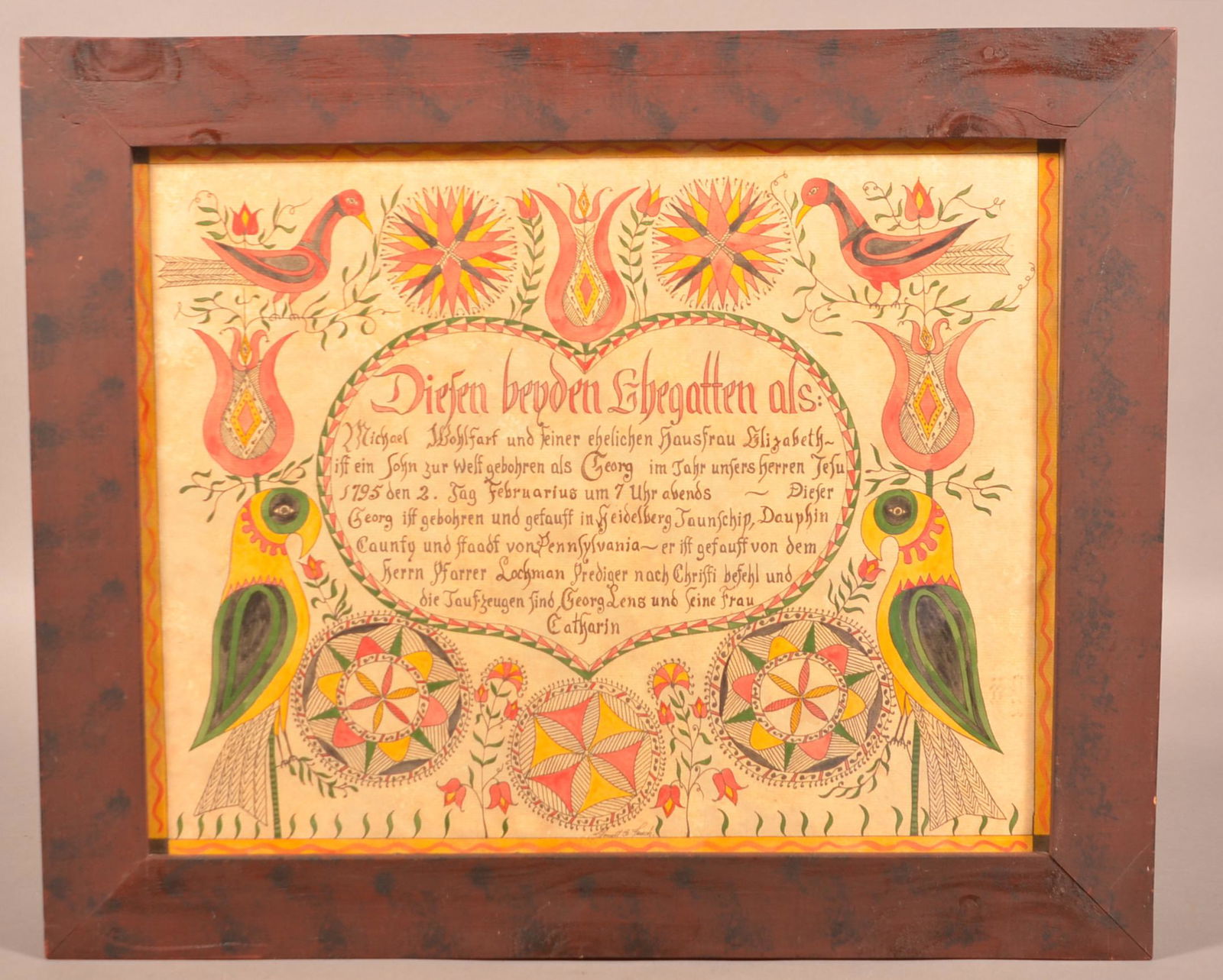 Garrett B. French Contemporary Fraktur. (1 of 3)
