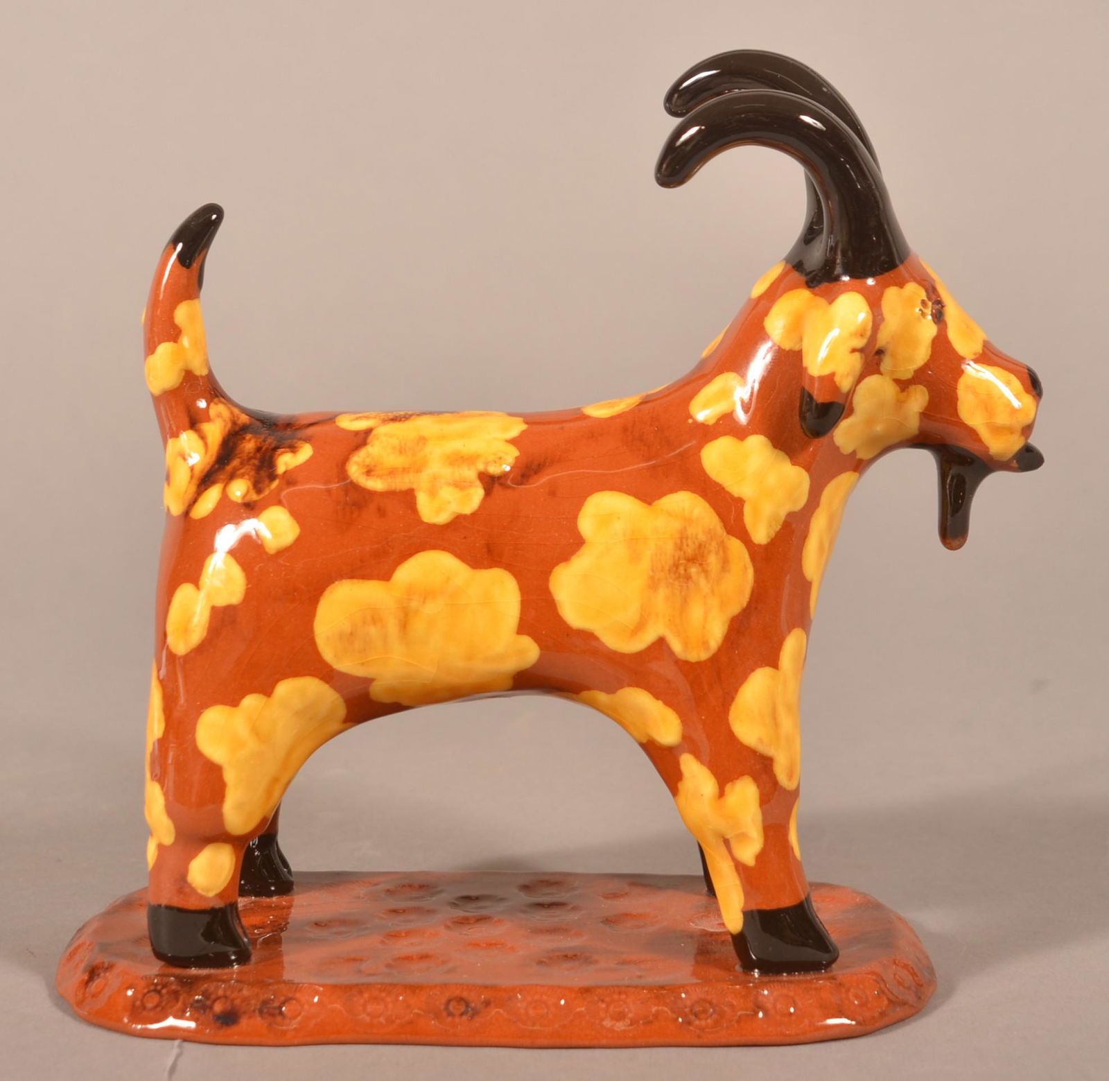 Breininger Pottery 1991 Glazed Figure of a Goat. (1 of 3)