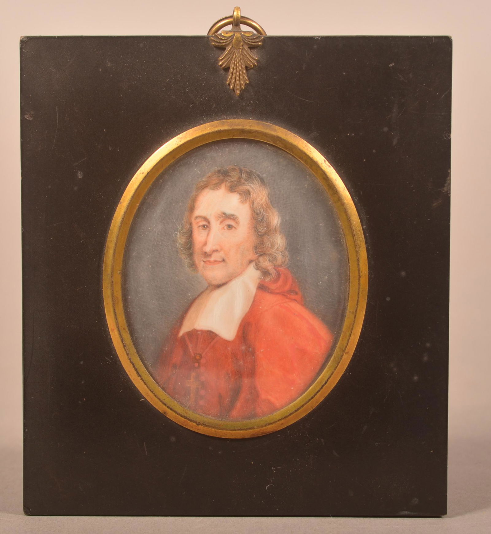 Miniature Portrait Painting of a Cardinal. (1 of 3)