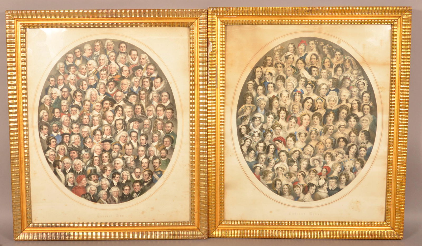 "Eminent Men" and "Eminent Women" Lithographs. (1 of 5)