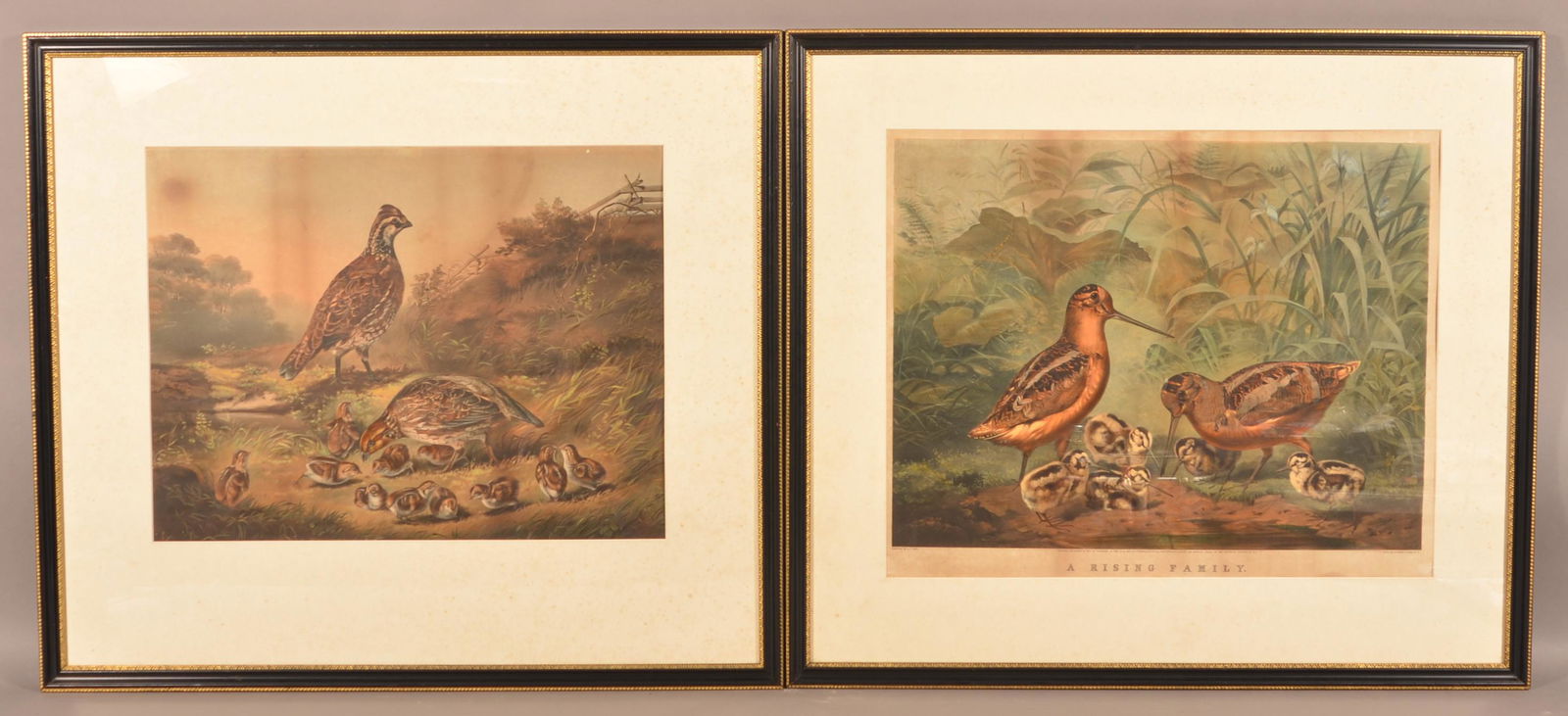 Two Currier & Ives Large Folio Color Lithographs. (1 of 4)