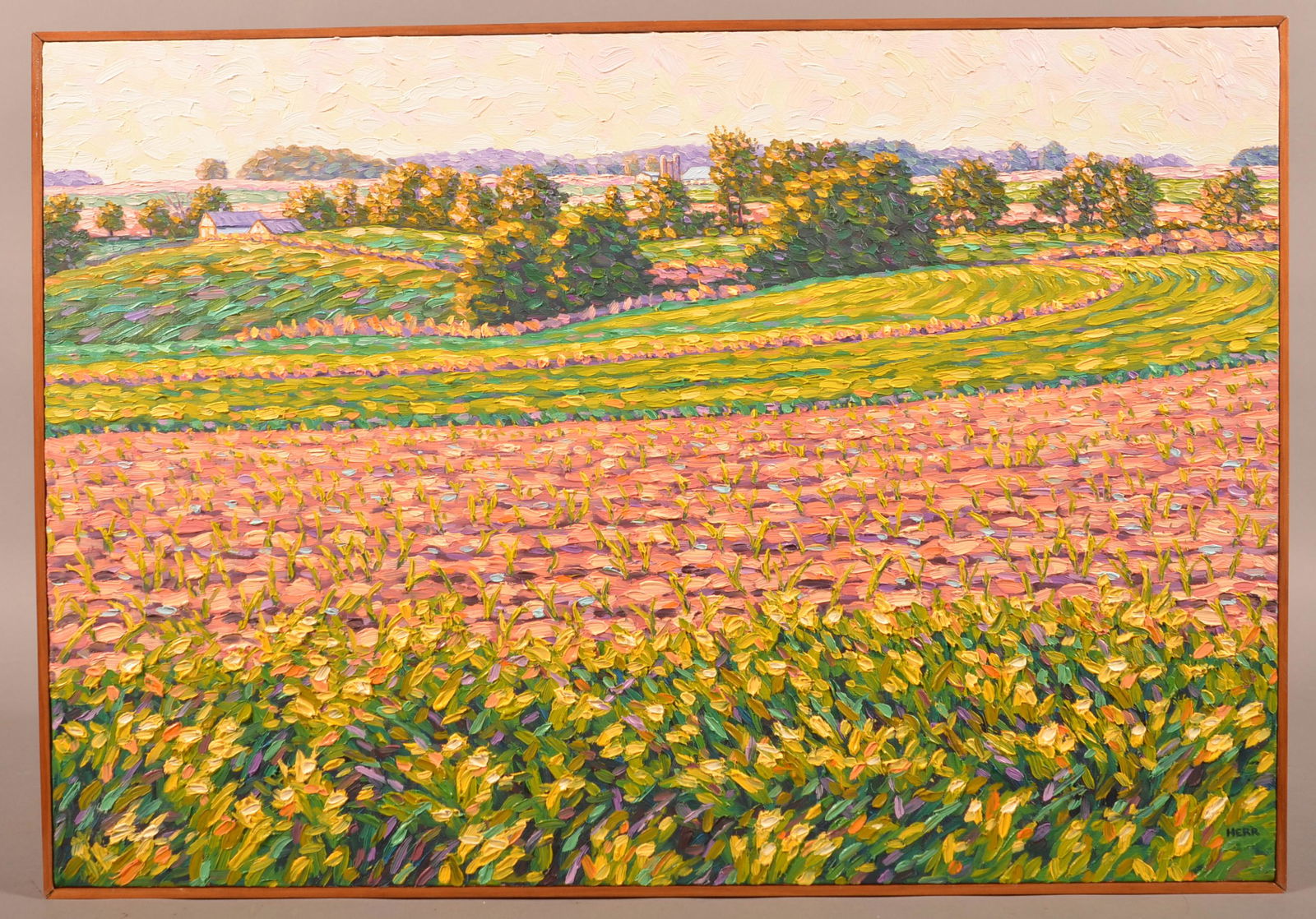 Carol Herr "Spring" Oil on Linen Landscape Painting. (1 of 3)