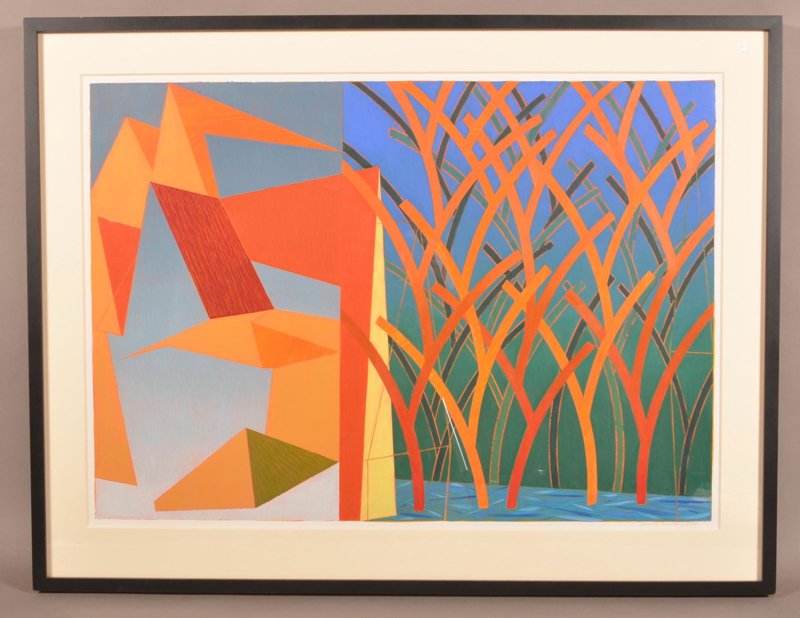 Jerome Hershey 2001 Abstract Oil on Museum Board. (1 of 5)