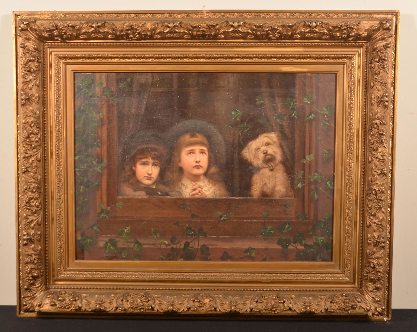 George Wright Oil On Canvas Genre Painting. (1 of 4)