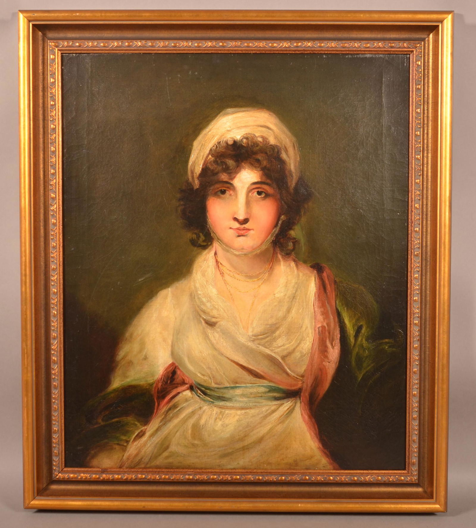19th Century Oil on Canvas Portrait Painting of a (1 of 4)