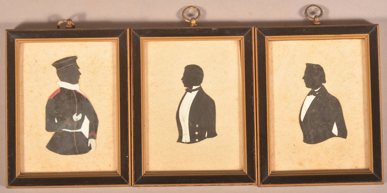 Three Identified Miniature Silhouettes of Gentlemen. (1 of 5)