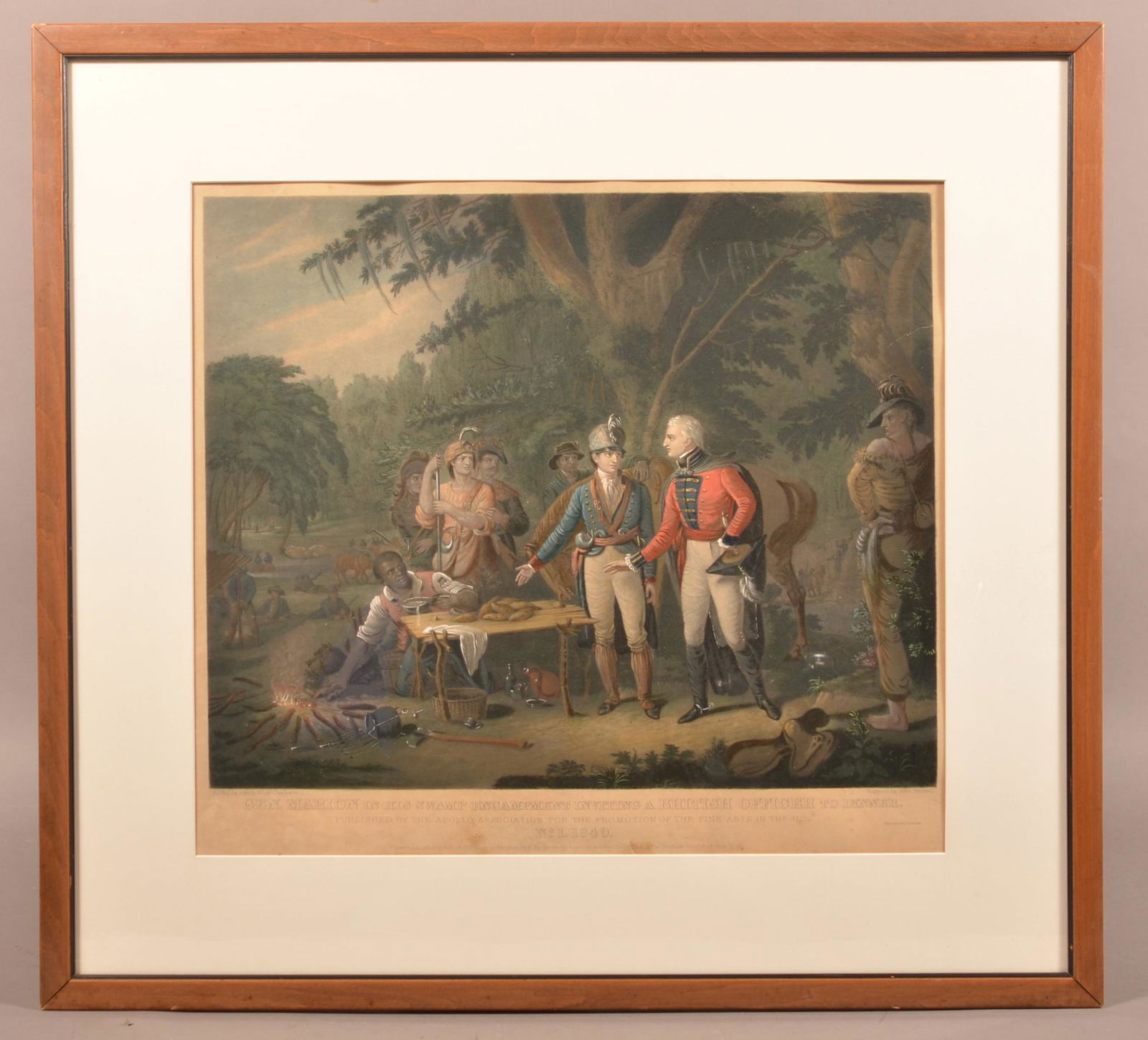 Gen. Marion in His Encampment Engraving by J. Sartain. (1 of 3)