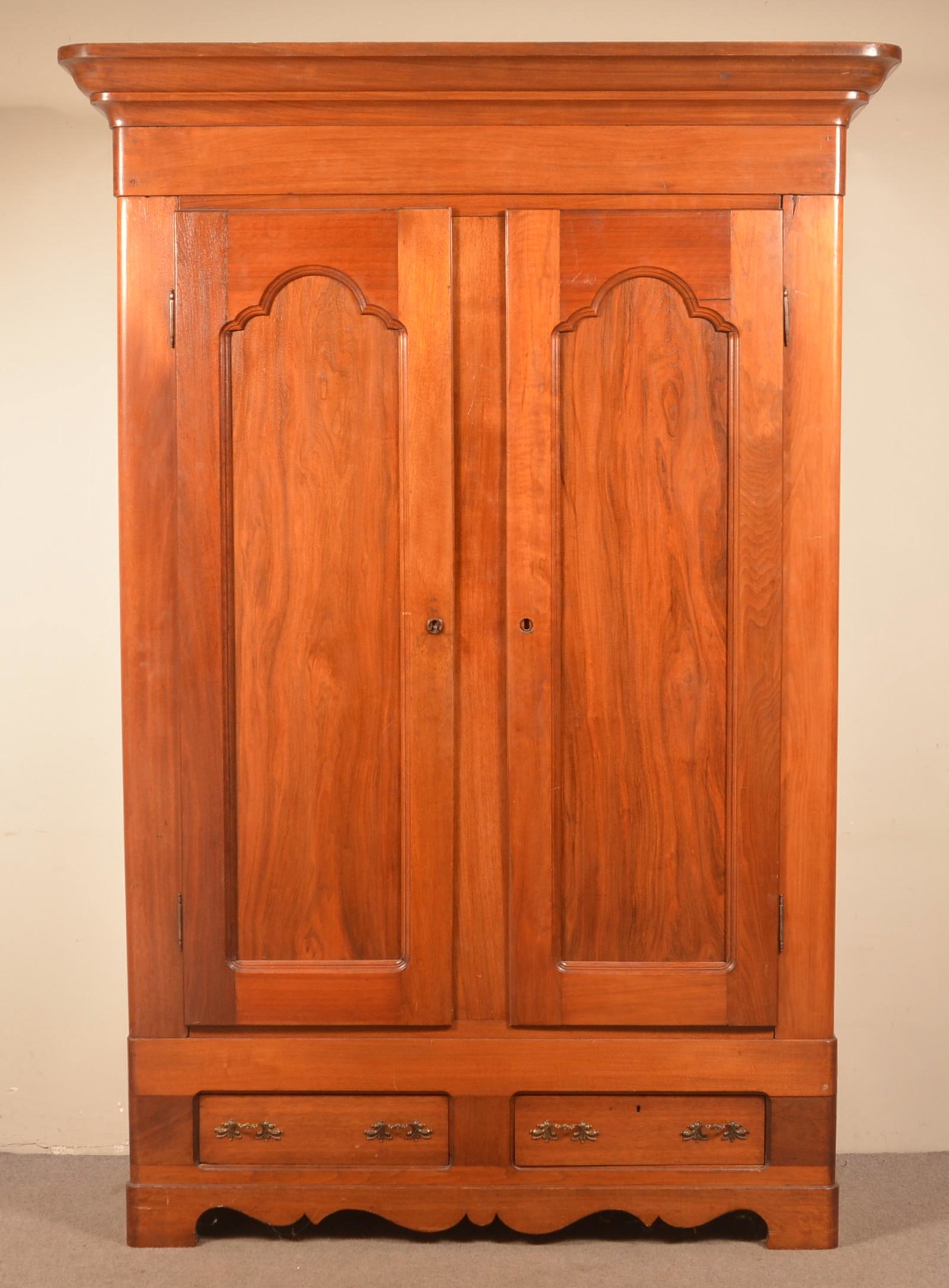 American Victorian Walnut Wardrobe. (1 of 3)