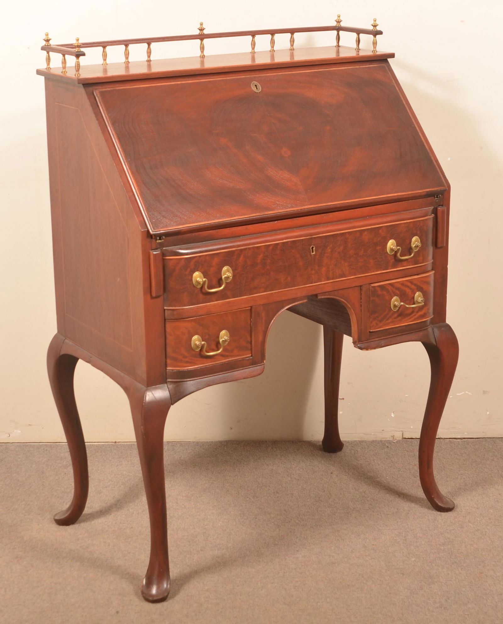 Mahogany Period Style Fall-Front Ladies Desk. (1 of 4)