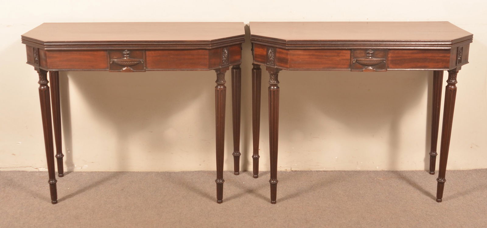 Pair of Sheraton Mahogany Gate-Leg Card Tables. (1 of 10)