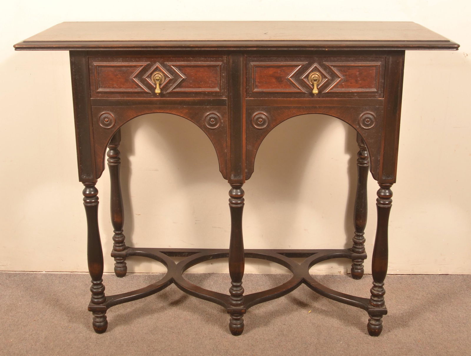 Vintage Jacobean Style Mahogany Side Table. (1 of 4)