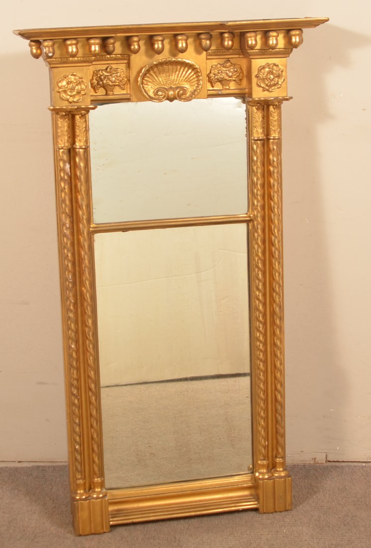 American Federal Gilt Architectural Mirror (1 of 3)