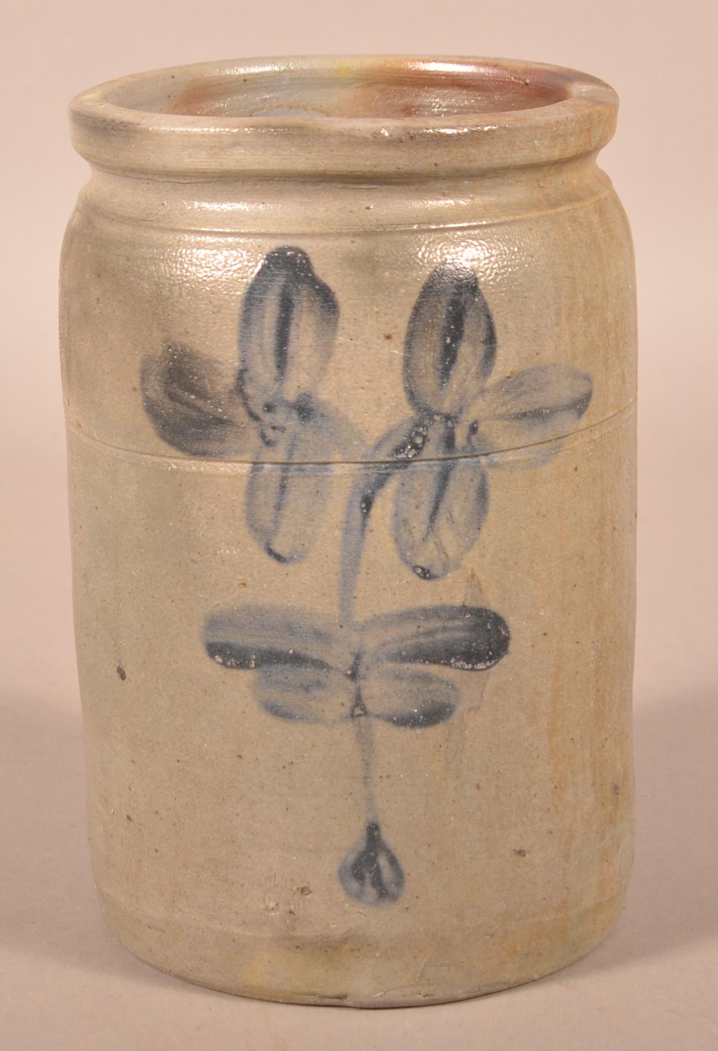 Unsigned Hermann Stoneware Cylindrical Storage Jar. (1 of 2)