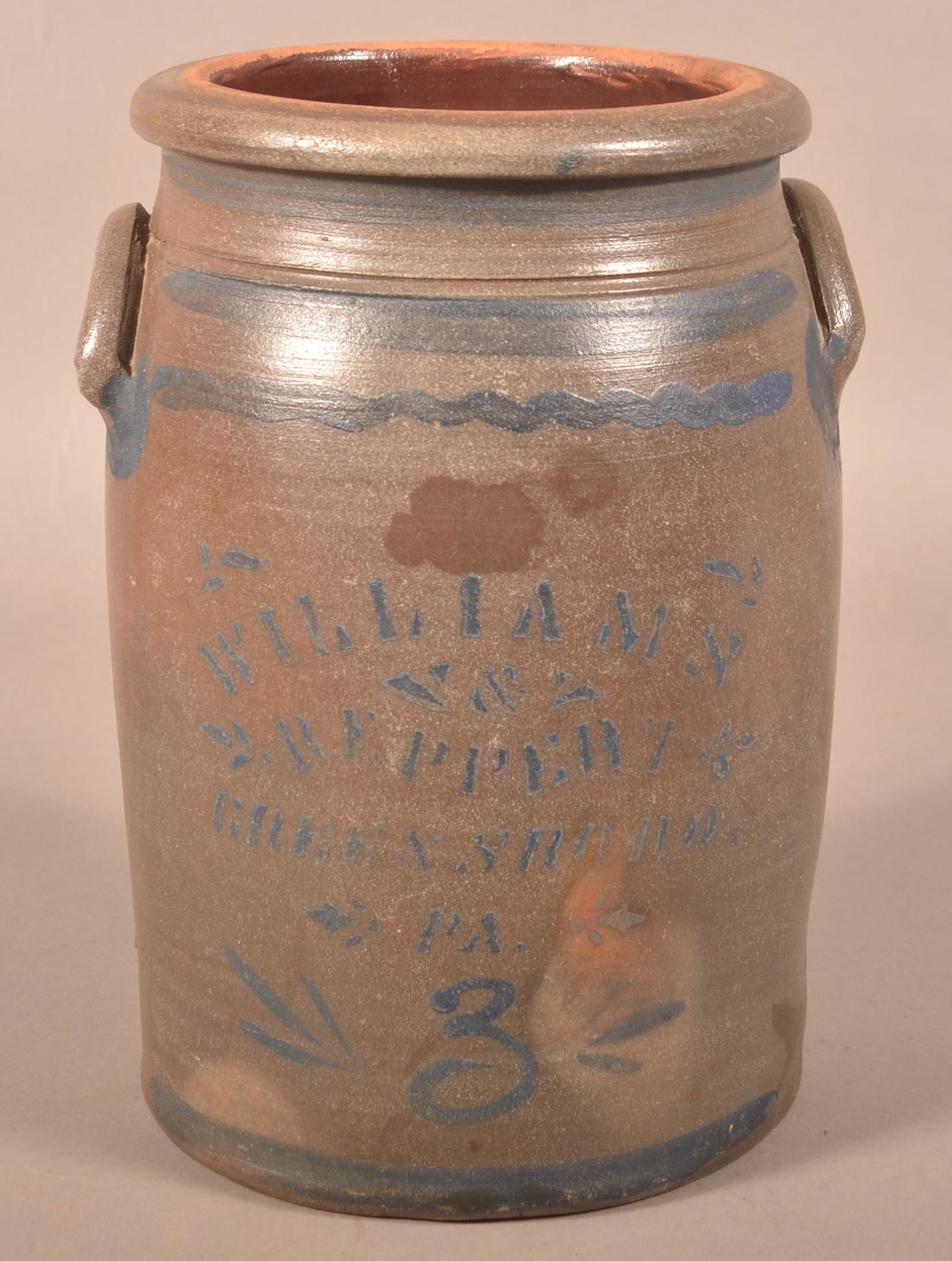 Williams & Reppert 3-Gallon Stoneware Crock. (1 of 4)