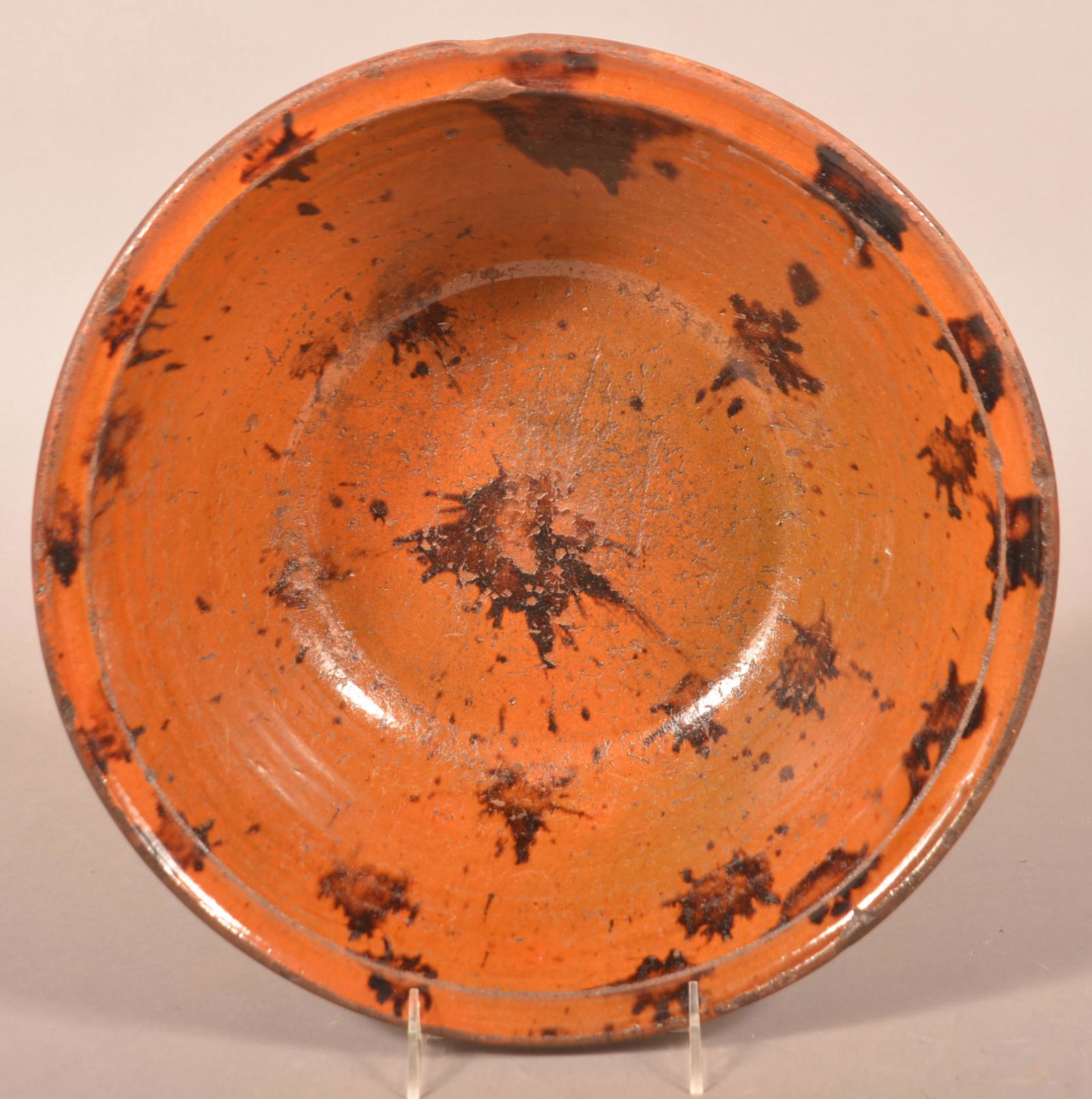 Pennsylvania 19th Century Large Redware Bowl. (1 of 4)