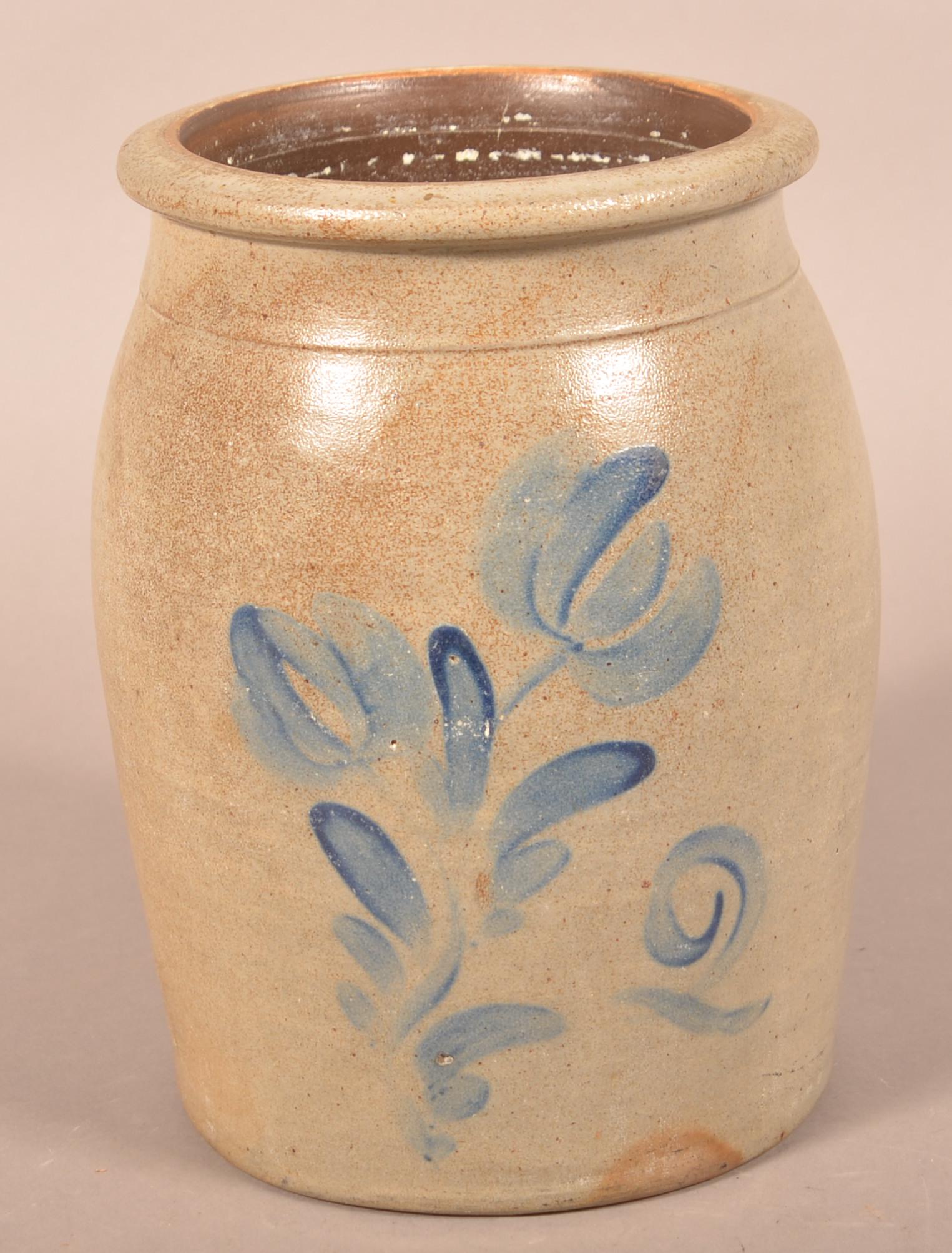 Unsigned 19th Century 2-Gallon Stoneware Crock. (1 of 2)