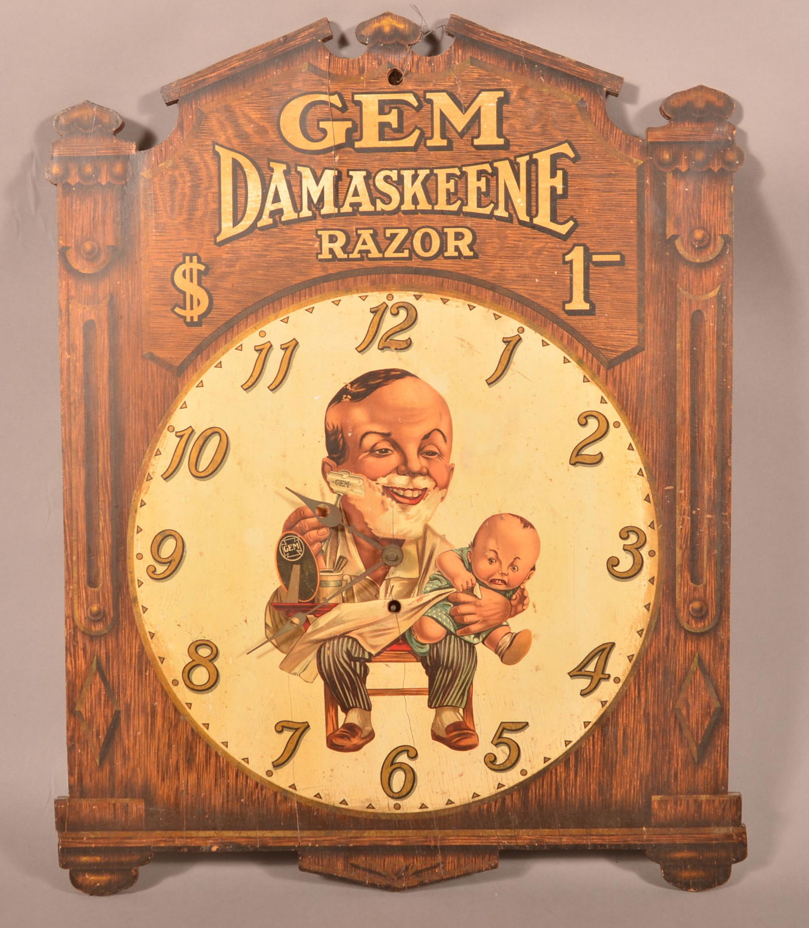 Gem Damaskeene Razor Advertising Wall Clock. (1 of 5)