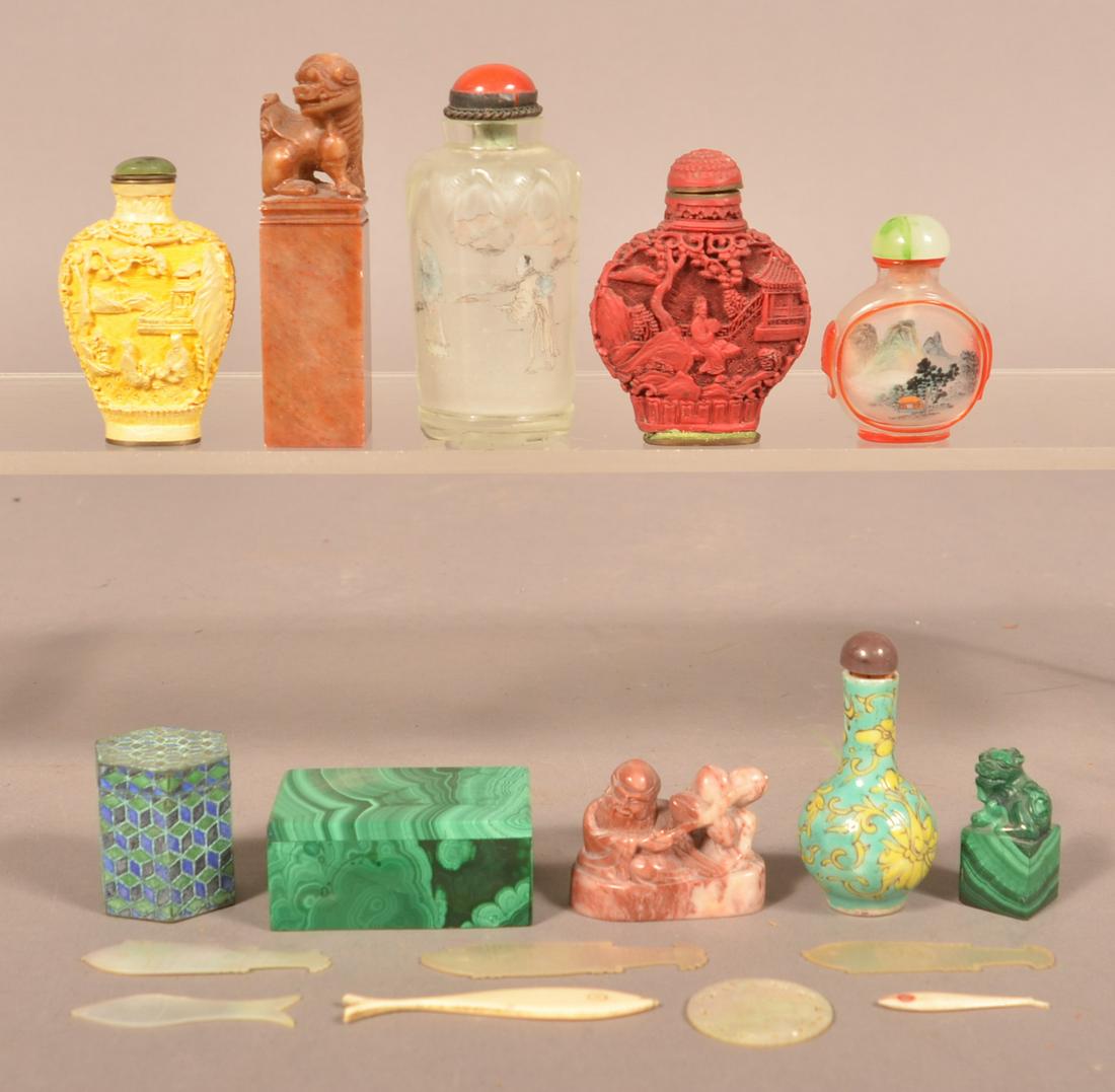 Lot of Vintage Oriental Snuff Bottles and Seals. (1 of 2)