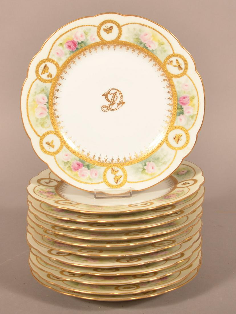 12 Haviland & Co. Hand Painted Porcelain Plates. (1 of 4)