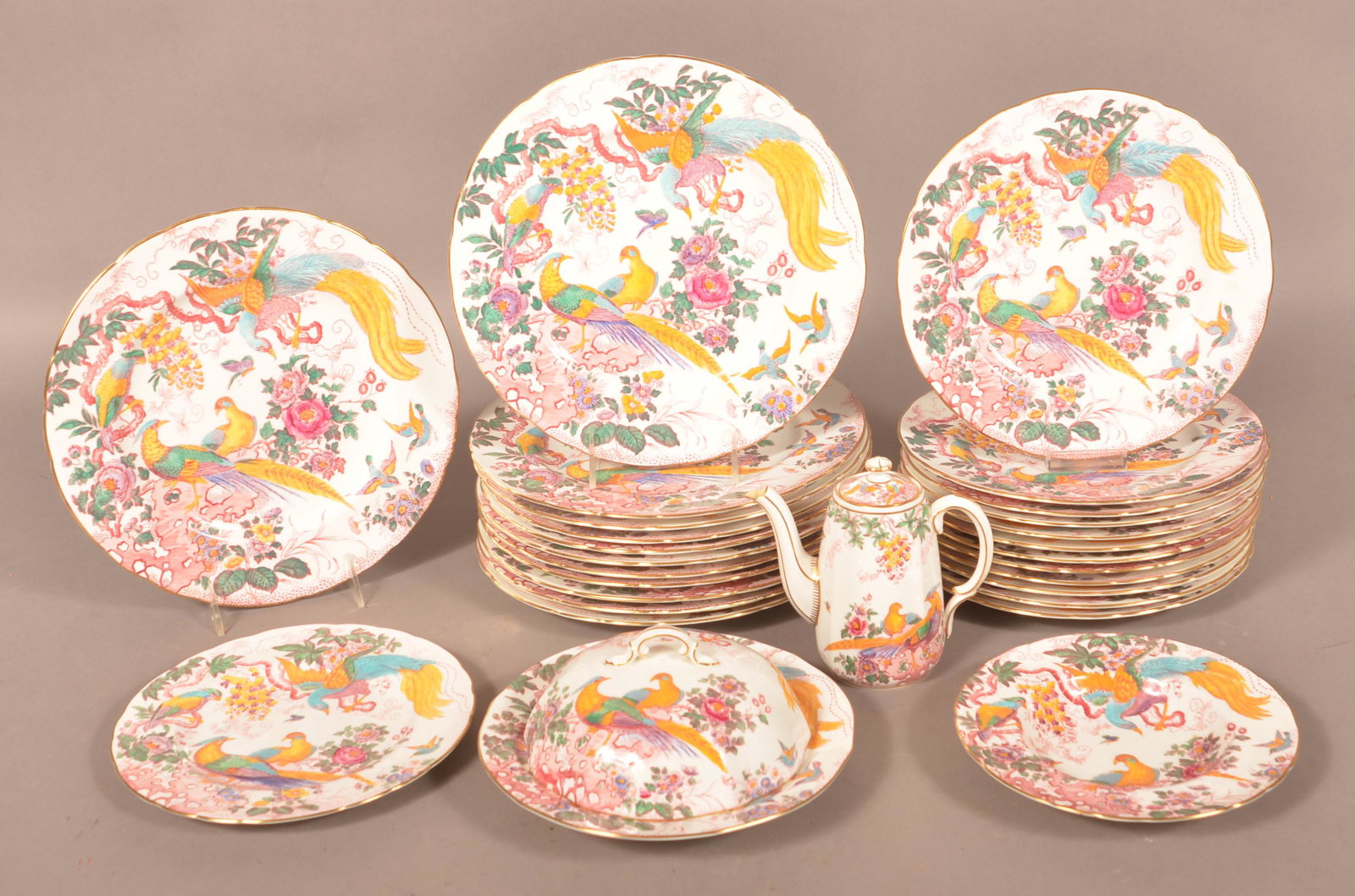 Royal Crown Derby China "Old Avesbury" 29-Pc. Set. (1 of 2)