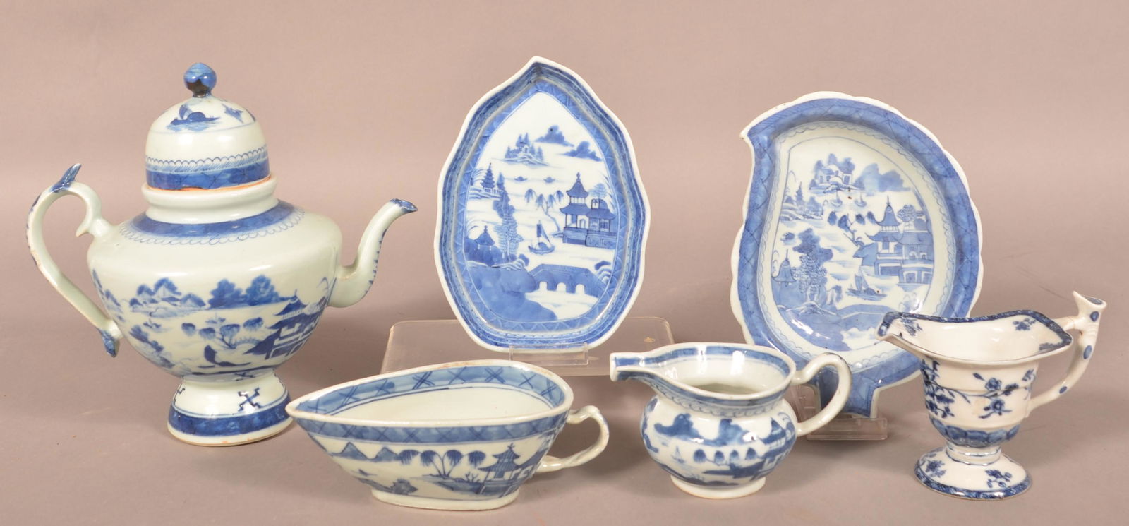 Six Pcs. of Canton Oriental Porcelain. (1 of 4)