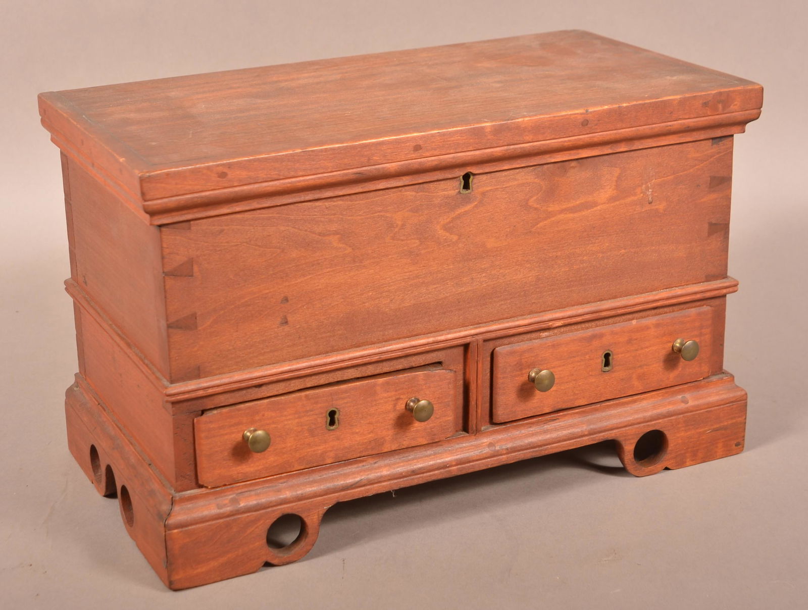 Antique Pennsylvania Cherry Miniature Dower Chest. Mar 05, 2022