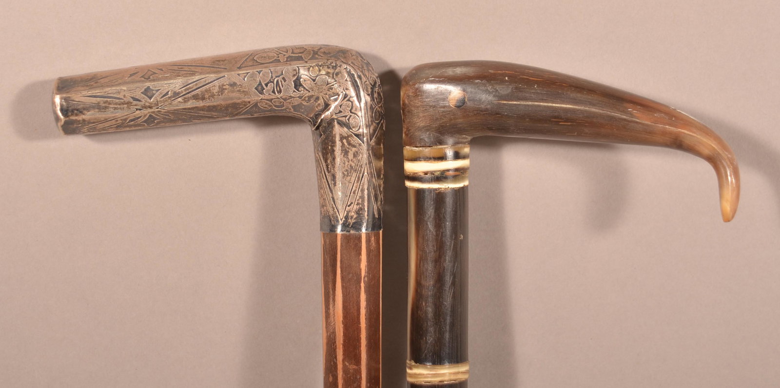 Two Antique Dress Canes. (1 of 6)