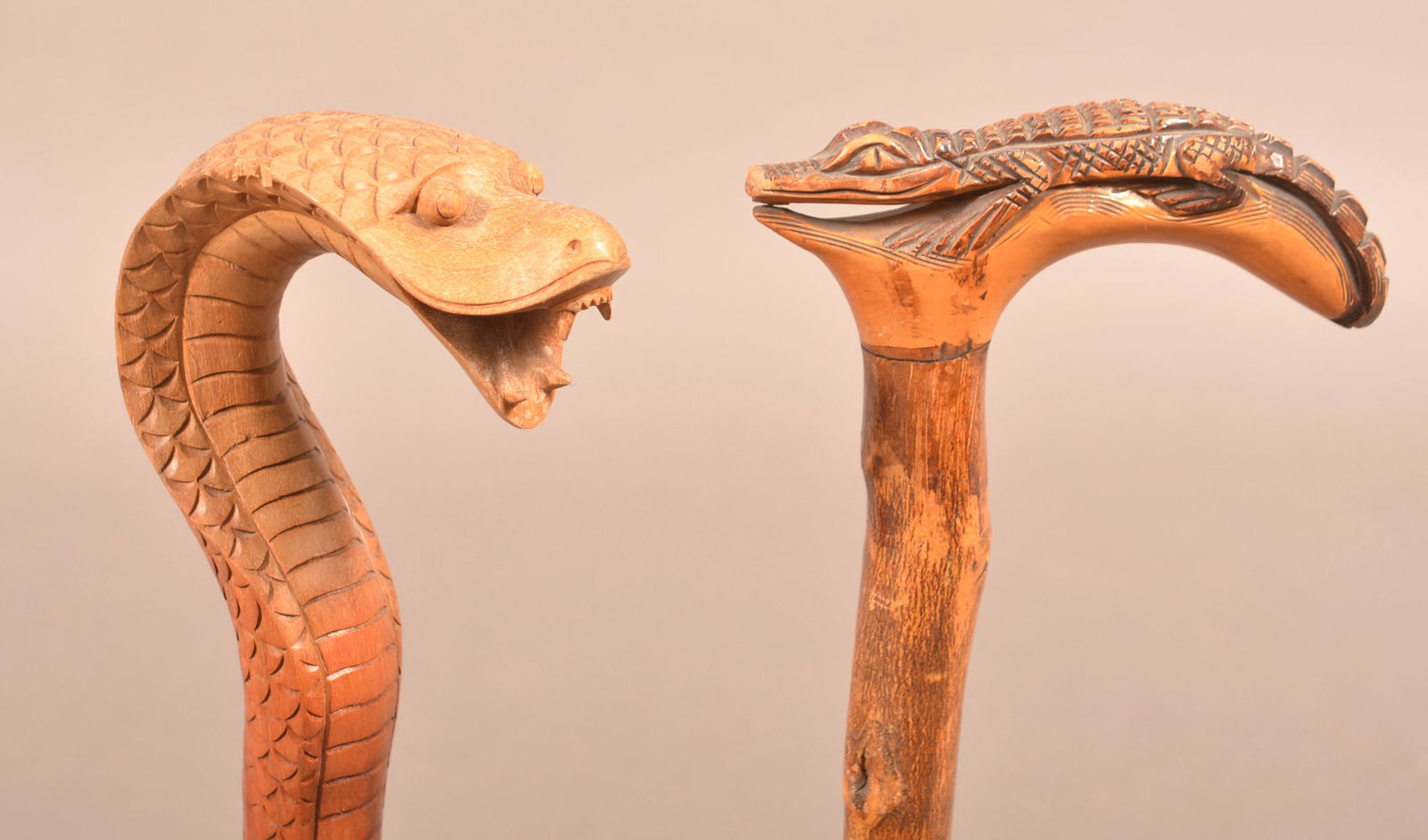 Two Vintage Carved Canes. (1 of 6)