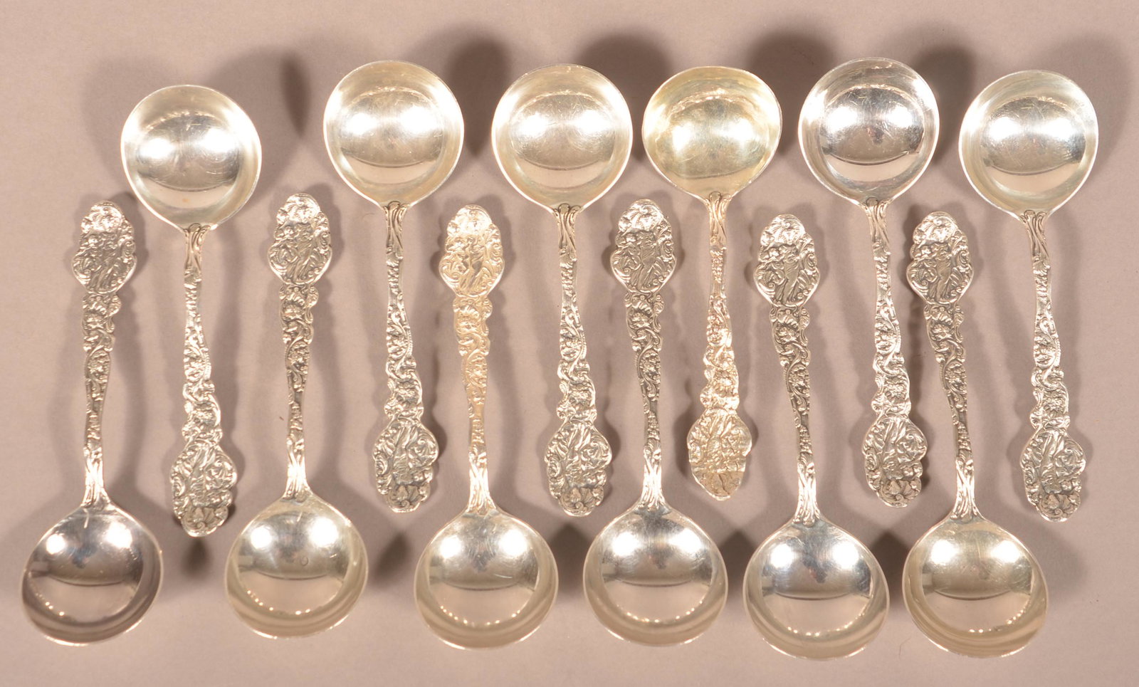 12 Gorham "Versailles" Sterling Silver Bullion Spoons. (1 of 4)