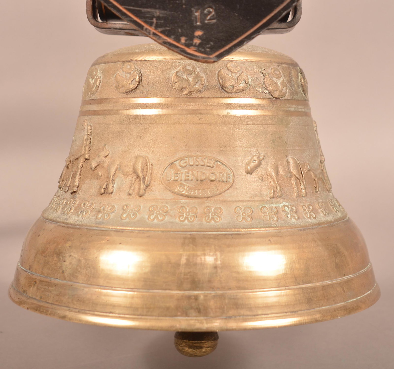 Large Vintage Swiss Bronze Cow Bell. (1 of 5)