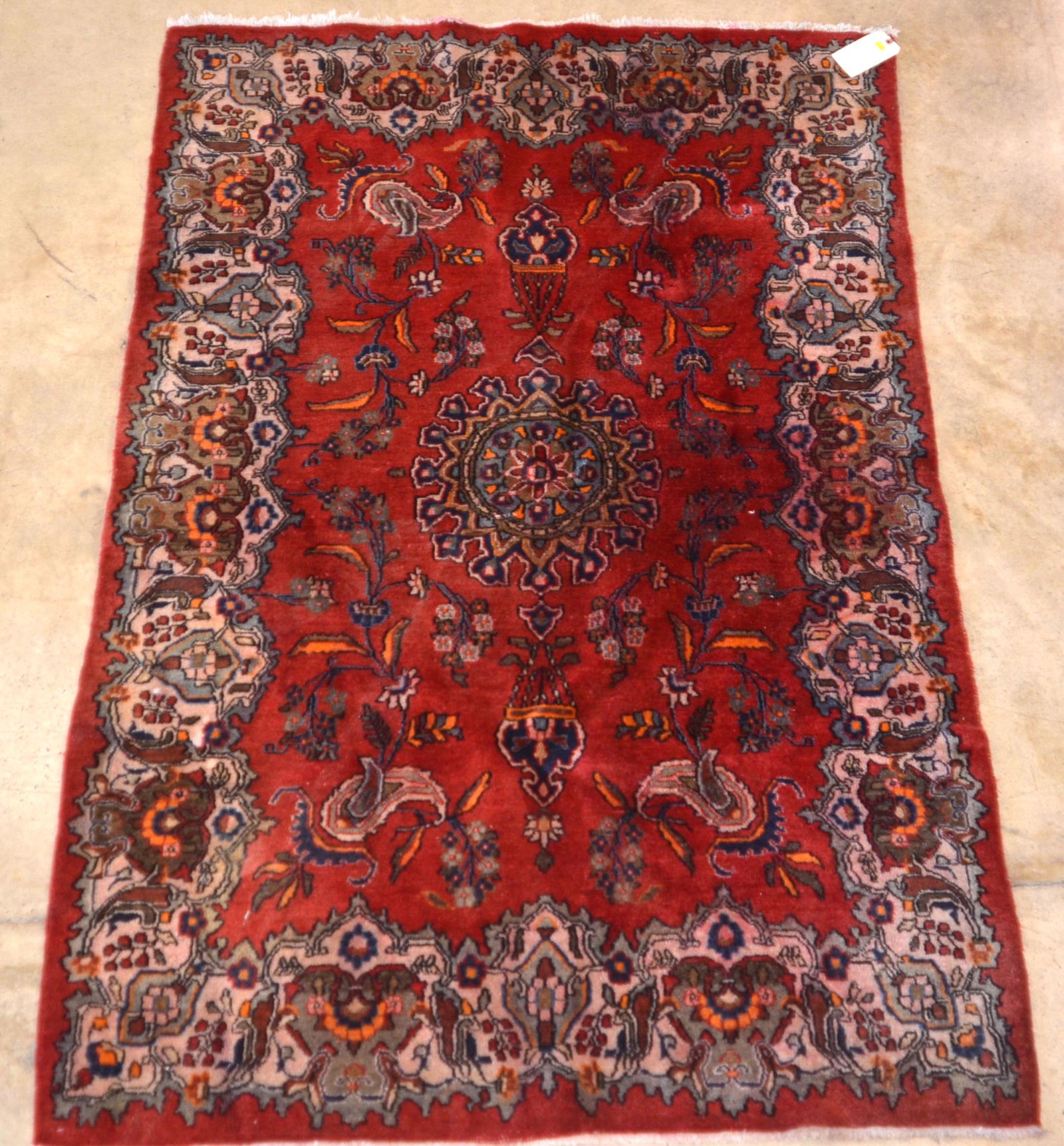 Antique/Vintage Floral Pattern Oriental Area Rug. (1 of 5)