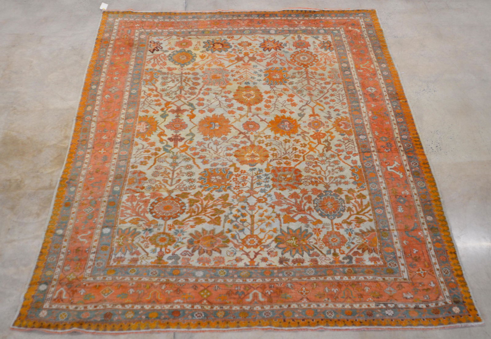 Antique Floral Pattern Room Size Oriental Rug. (1 of 8)