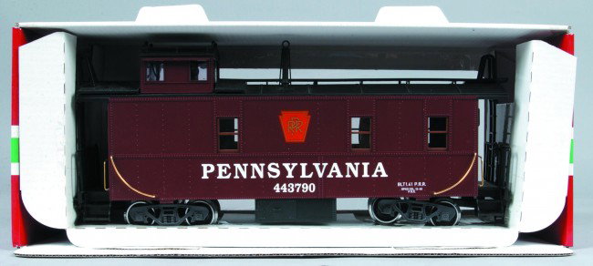 G-scale L.G.B. P.R.R. caboose, like new condition : G-scale L.G.B. P.R.R. caboose, like new condition in original box, features brass grab rails steel wheels and operating couplers