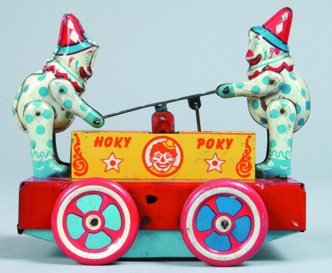 Wyandotte Hoky & Poky Wind-Up Hand Car, lithograph: Wyandotte Hoky & Poky Wind-Up Hand Car, lithograph tin, 5-3/4"l. x 5-1/4"h., good, light wear