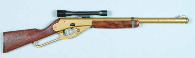 Daisy Model 104 BB Gun, (top of barrel) with scope: Daisy Model 104 BB Gun, (top of barrel) with scope, 30" long, condition: good, used