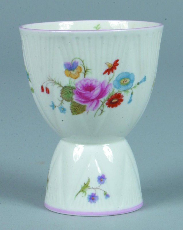 Shelley China Rose and Red Daisy Egg Cup, 3-3/4" h: Shelley China Rose and Red Daisy Egg Cup, 3-3/4" h. x 2-7/8" diam., (good).