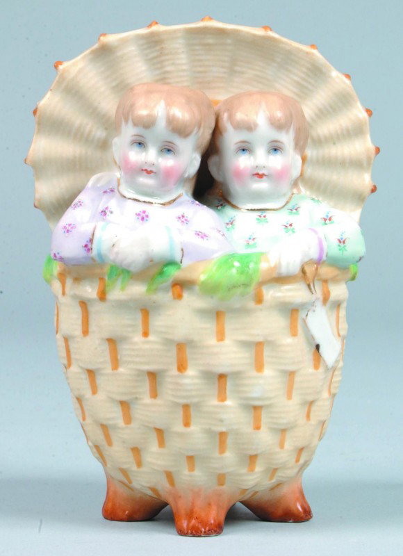 Late 19th Century Hand Painted Bisque Figural Match