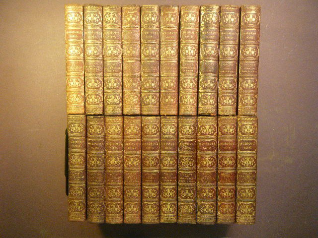 Shakespeare, William the Works of William Shakespear: Shakespeare, William the Works of William Shakespeare (20 volumes) John D. Morris and Company, Philadelphia, 1909. Leather. Tissue-guarded Frontis and Other Illustrations. Westminster Edition De Luxe.