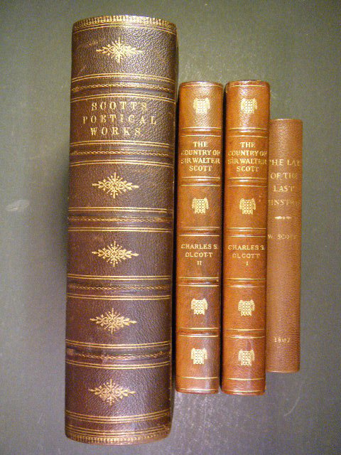 (4 Leatherbound Sir Walter Scott) The Lay of the La: (4 Leatherbound Sir Walter Scott) The Lay of the Last Minstrel, A Poem, Etheridge and Bliss, Boston, 1807. 2nd U. S. Edition. 12mo. 252pp. Bound in period tree calf, re-backed in leather. All e.p.'s r