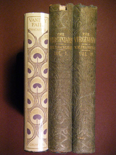 (Thackeray 1st, + 1 other) The Virginians by W. M.: (Thackeray 1st, + 1 other) The Virginians by W. M. Thackeray, Bradbury & Evans, London, 1858, Illus. by author, 1st edition. 2 vols., 1858-59, 8vo. Bound in blue, embossed publisher's cloth. Vol. I: v