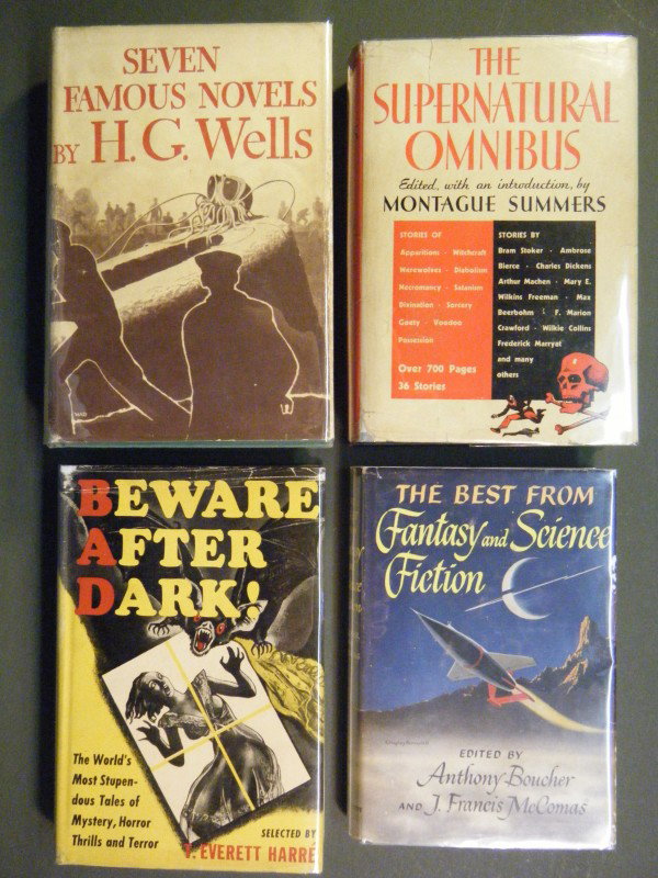 (4 Sci Fi/Horror anthologies) Wells, H. G. Seven Fa: (4 Sci Fi/Horror anthologies) Wells, H. G. Seven Famous Novels By H. G. Wells: The Time MacHine; the Island of Dr. Moreau; the Invisible Man; the Woar of the Worlds; the First Men in the Moon; the Foo