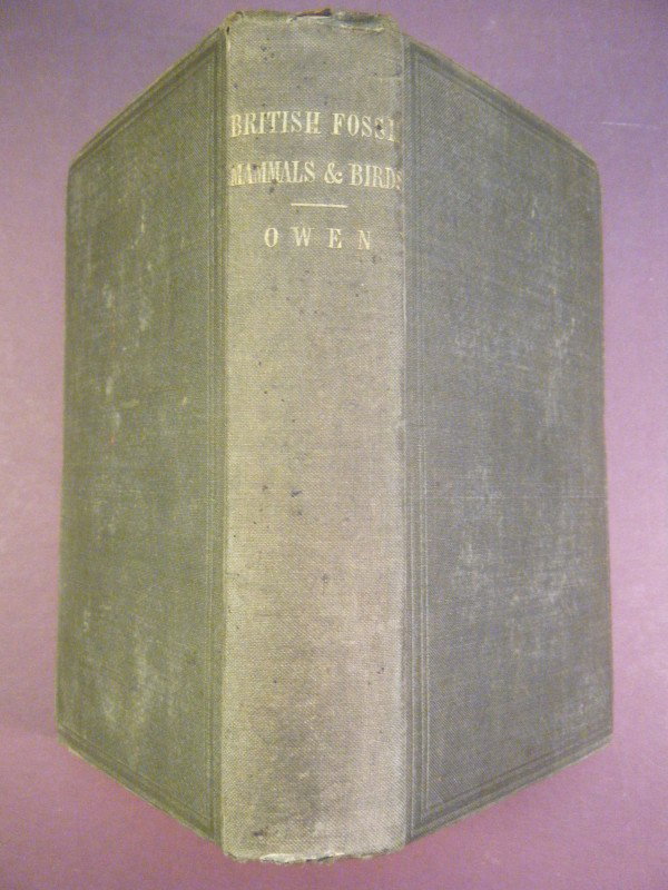 A HISTORY OF BRITISH FOSSIL MAMMALS AND BIRDS by R: A HISTORY OF BRITISH FOSSIL MAMMALS AND BIRDS by Richard Owen, John Van Voorst, London, 1846. First Edition. 8vo. tall. xlvi, [1], 560pp. With a leaf of errata following the preface and introduction w