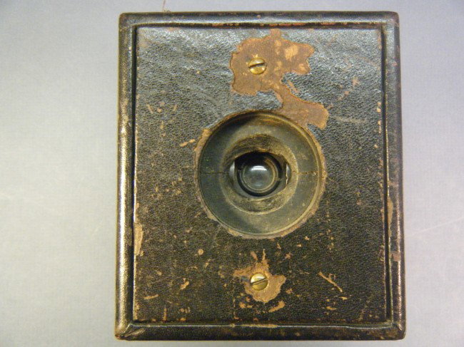 (the first Kodak camera) This camera actually pre-: (the first Kodak camera) This camera actually pre-dates (ca 1888) the No. 1 Kodak, which came out the following year. Referred to as the "original model', it came loaded from the factory, with 100 exp