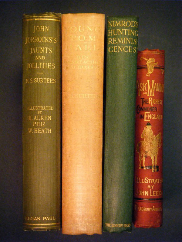 (4 illus British fox hunting books) "Ask Mamma;" o: (4 illus British fox hunting books) "Ask Mamma;" or, the Richest Commoner in England by Robert Smith Surtees, and John Leech. Breadbury, Agnew, & Co., London, 1858. 8vo. (xii), 412pp. This is an early
