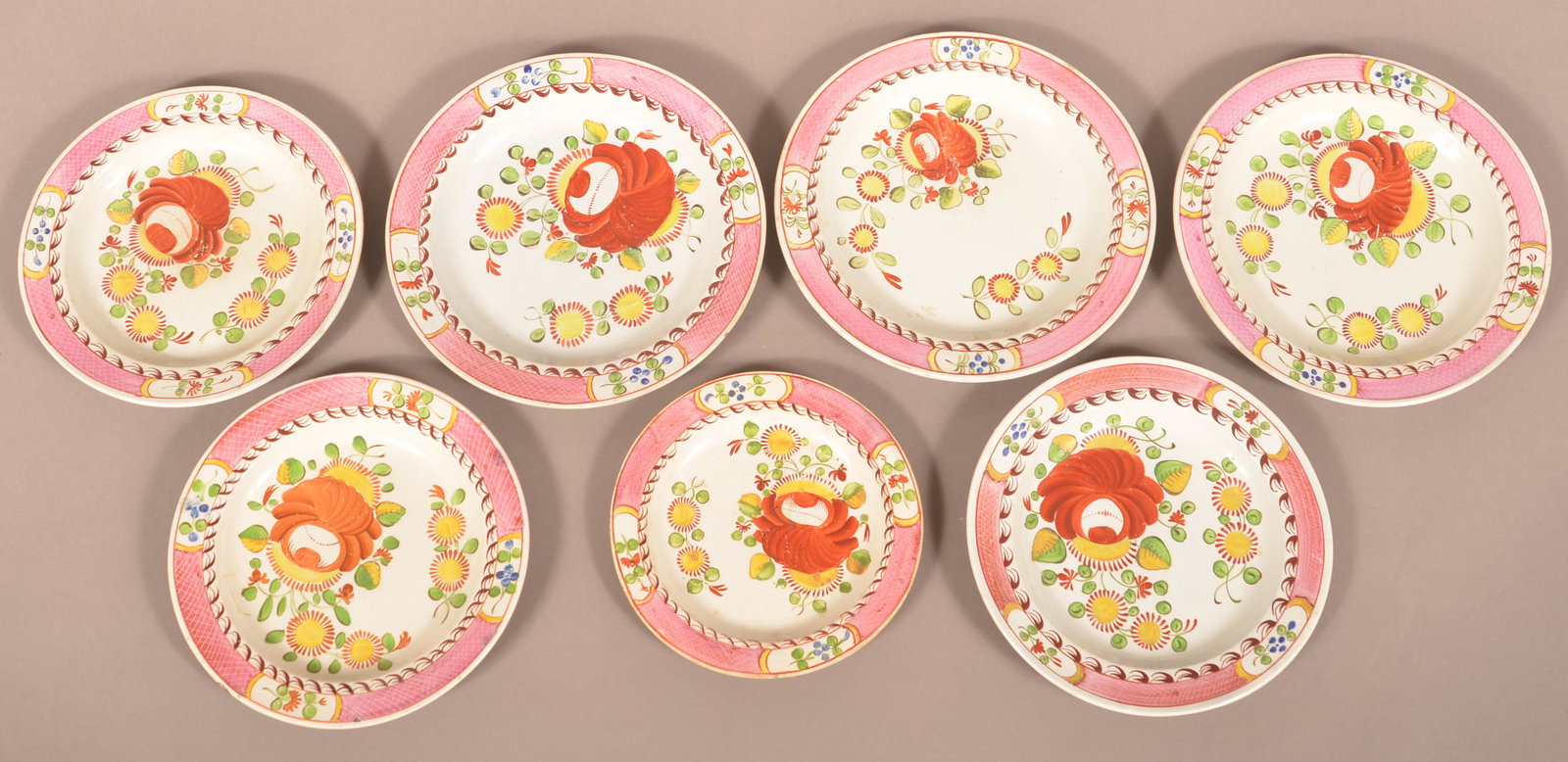 Seven Kings Rose Soft Paste China Plates. (1 of 2)