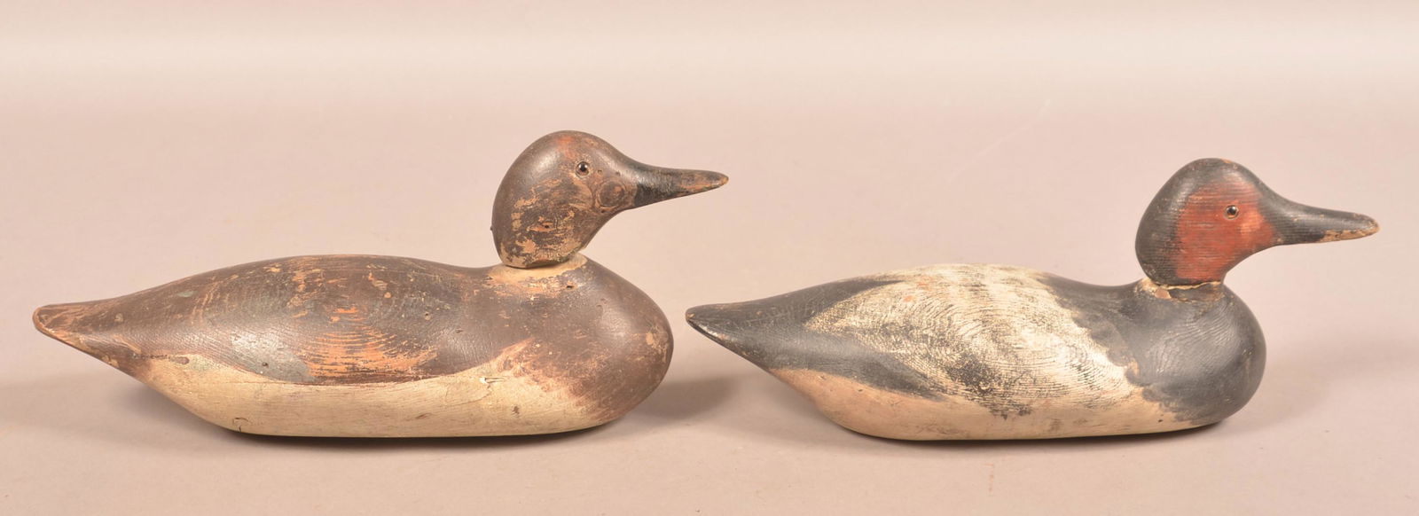 Hays Fact. Canvasback Drake and Hen Decoys (1 of 4)