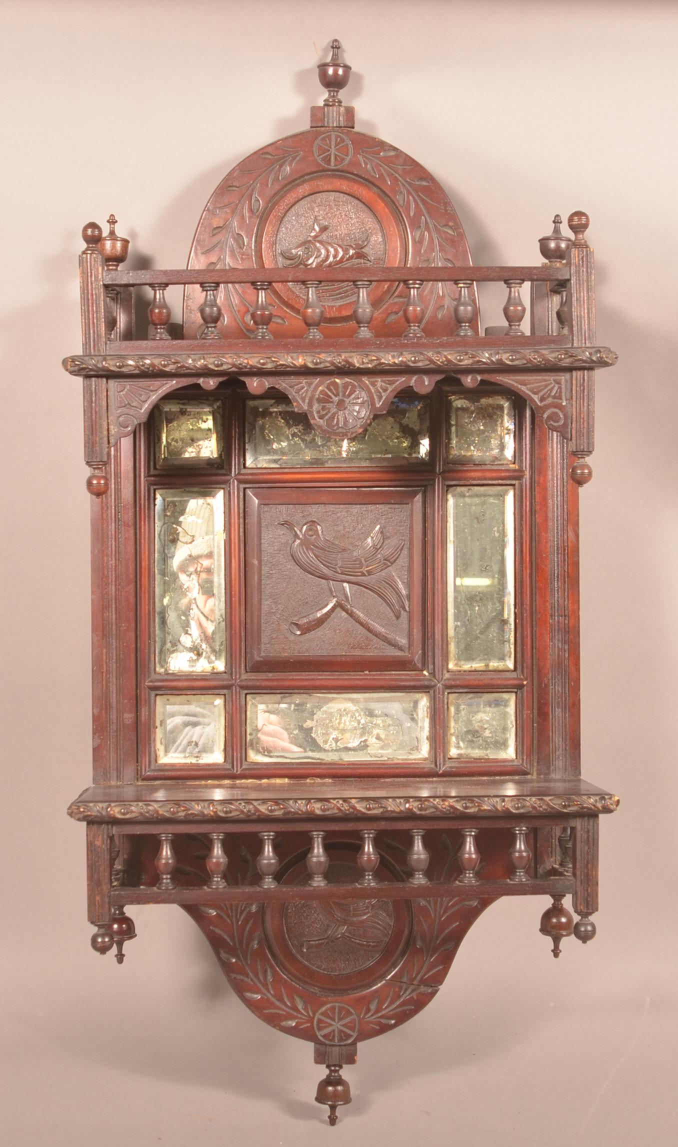 Victorian Walnut Carved and Molded Wall Shelf. (1 of 6)