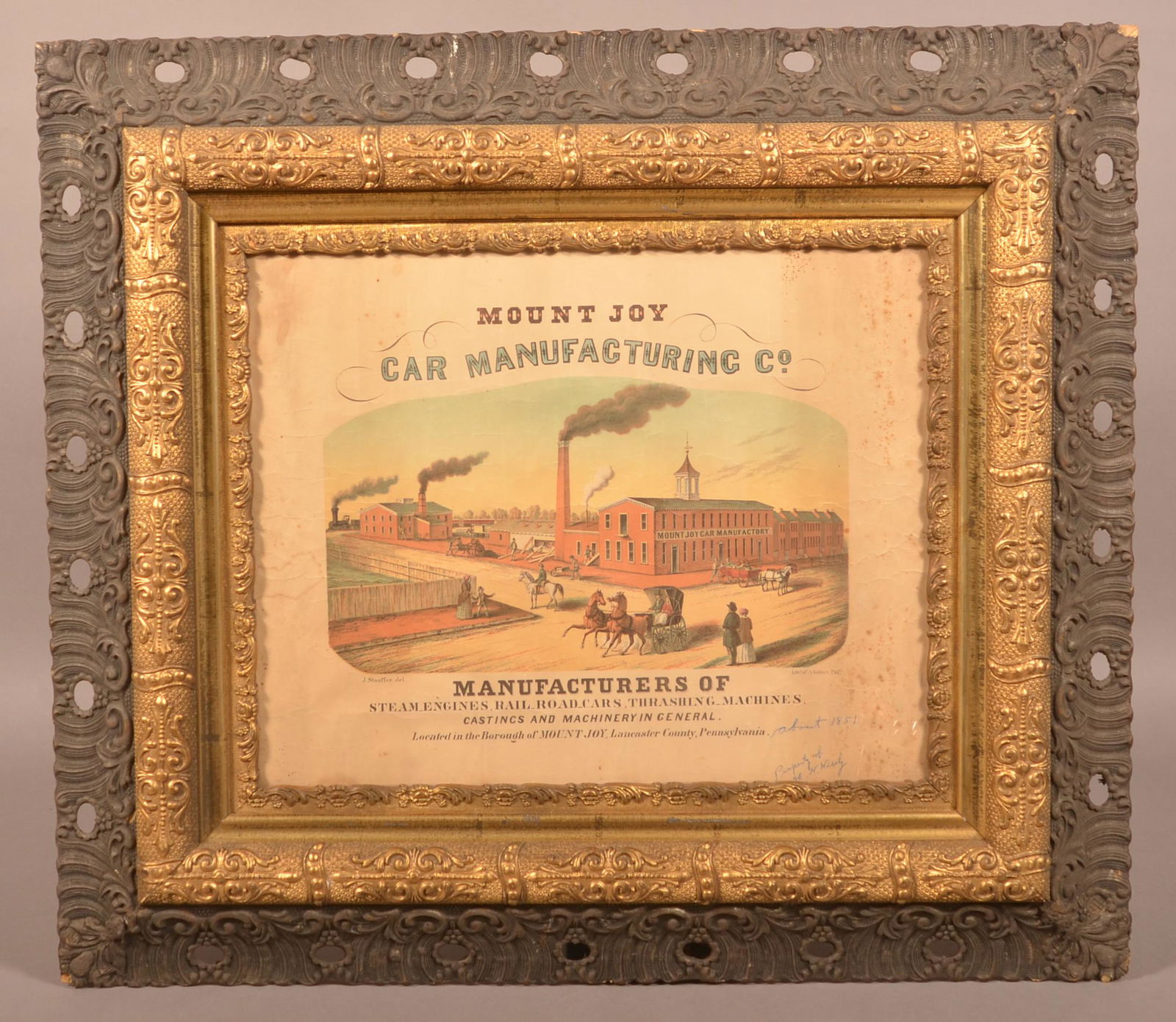 Mount Joy Car Manufacturing Co. Lithograph. (1 of 2)