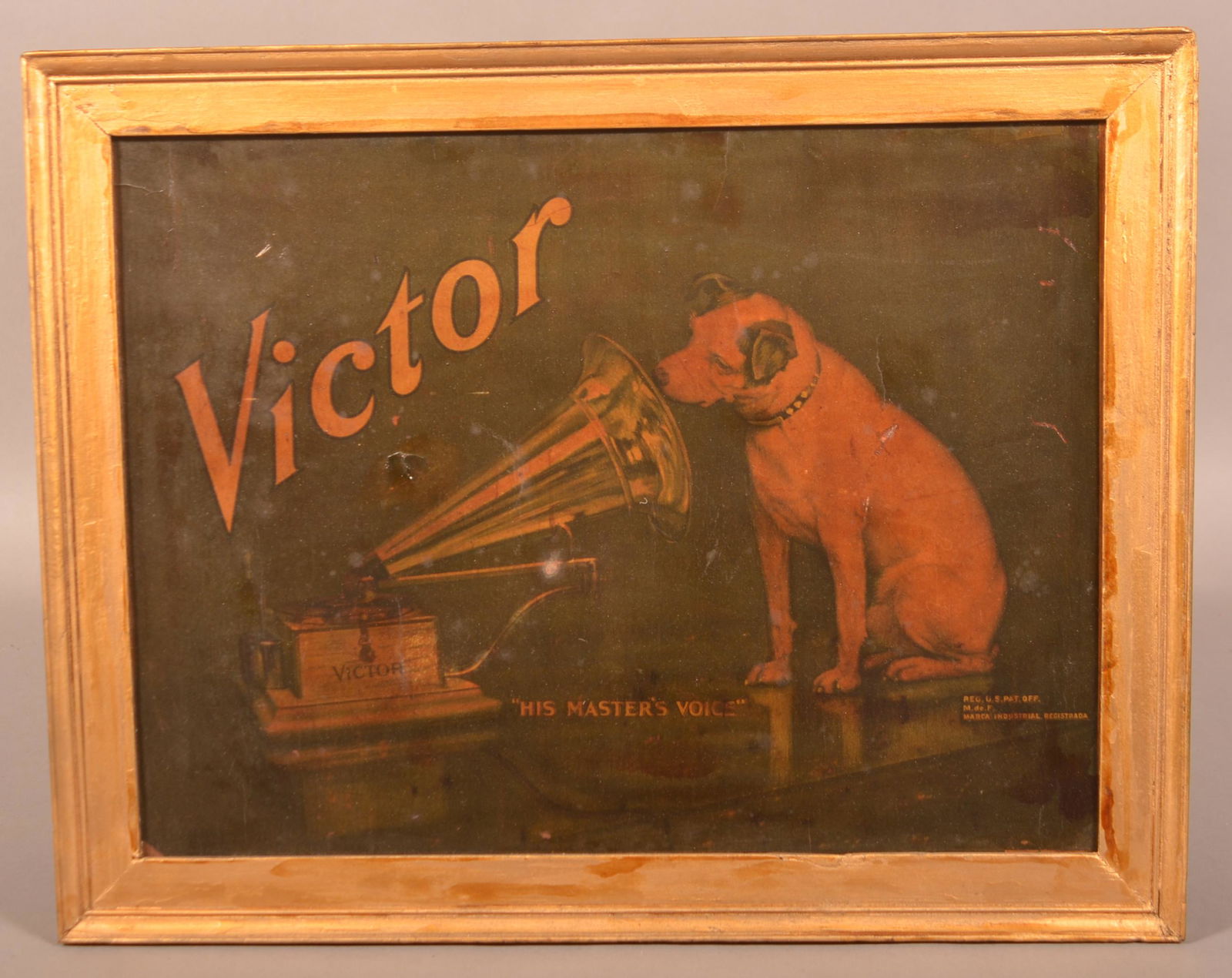 "His Master's Voice" Victor Advertising Lithograph. (1 of 4)