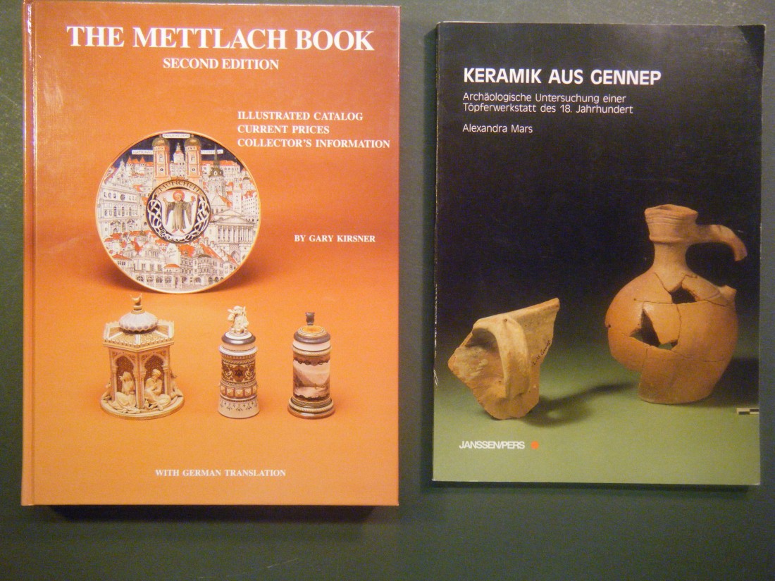 (2 on Ceramics) KERAMIK AUS GENNEP ARCHAOLOGISCHE : (2 on Ceramics) KERAMIK AUS GENNEP ARCHAOLOGISCHE UNTERSUCHUNG EINER TOPFERWERKSTATT DES 18 JAHRHUNDERT. Janssen/Pers, Holland, 1991. 4to, 143pp. Soft cover. VG; THE METTLACH BOOK ILLUSTRATED CATALOG 